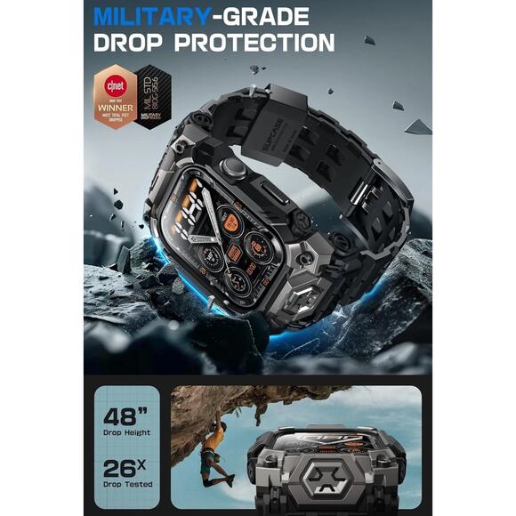 For Apple Watch 10(46mm) SUPCASE Rugged Adjustable Sport Strap Smart Watch Case - Picture 8 of 14